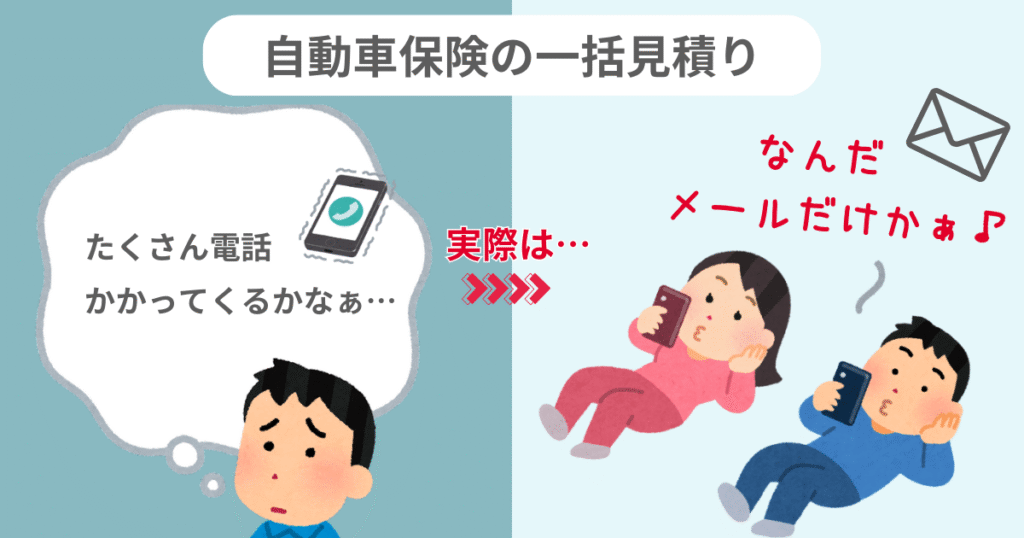 自動車保険の一括見積もりはメールだけ