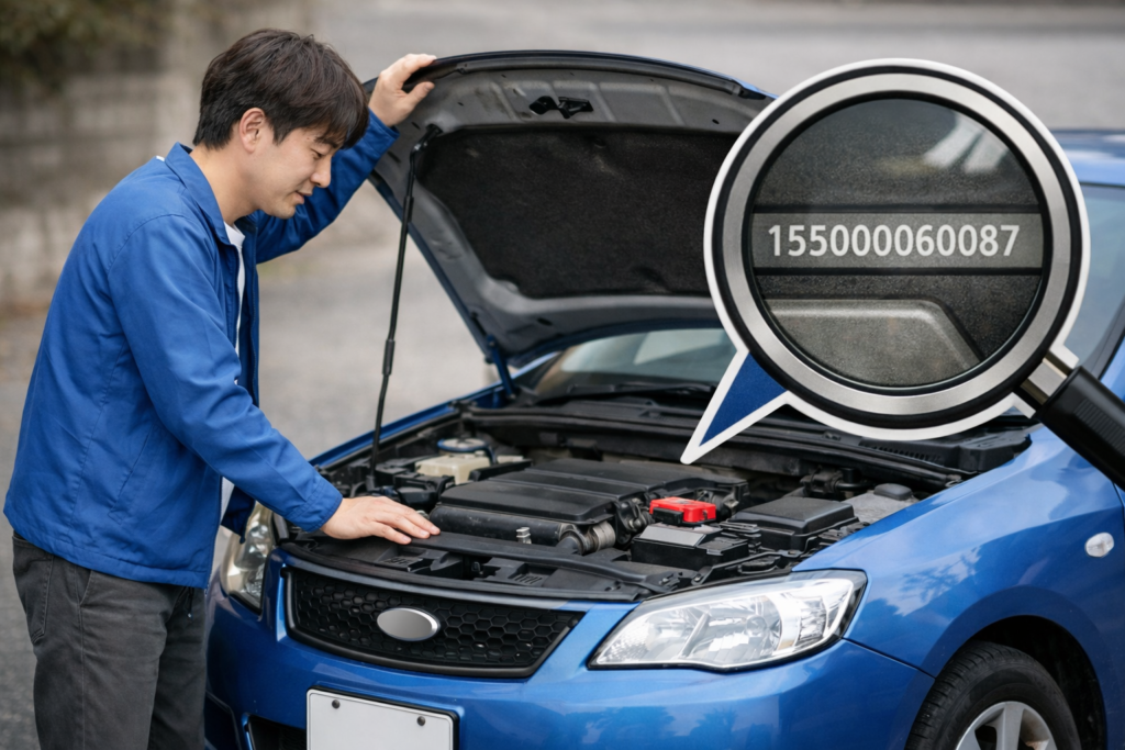 車台番号の刻印場所