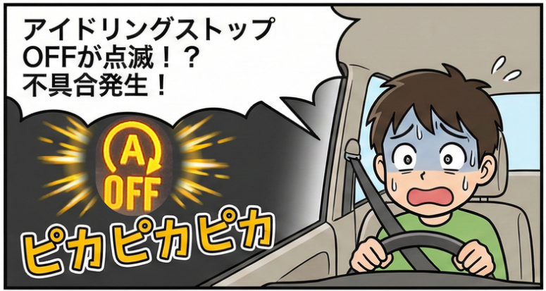 アイドリングストップOFF表示灯が点滅