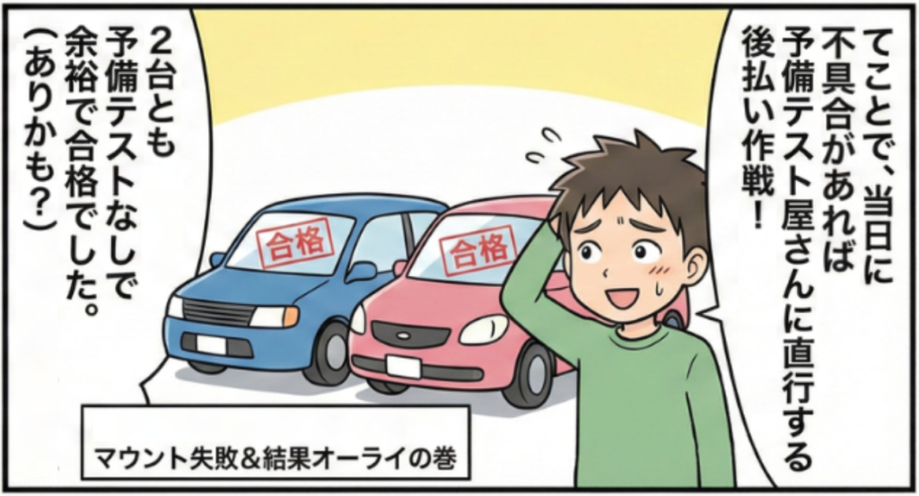 予備テスト後回し作戦ありかも